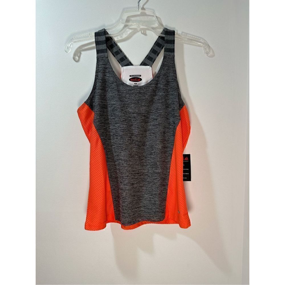 Bolle` women’s high performance orange racerback tank size M. #38-0959 NWT